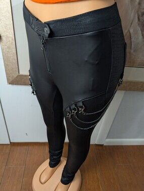 Punk Rave Nebulous Industrial Gothic Leggings Size M